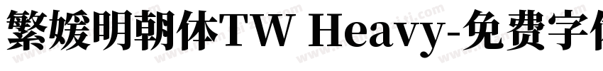 繁媛明朝体TW Heavy字体转换